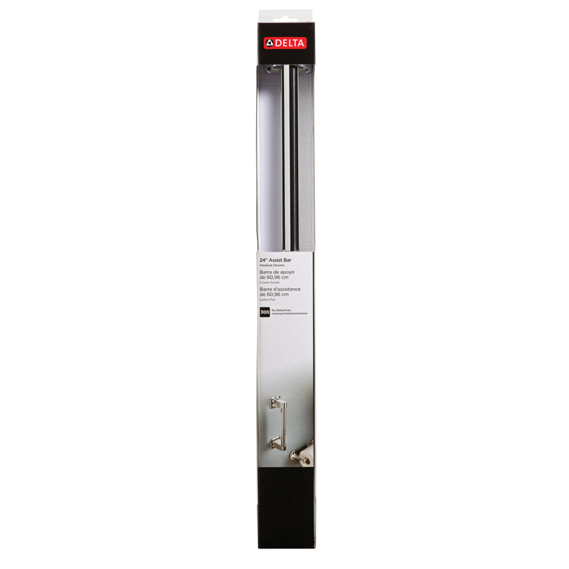 Delta 25.63 in. L Polished Chrome Stainless Steel Assist Bar