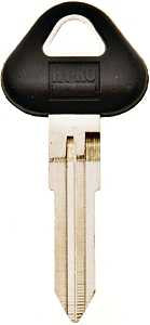 Hy-Ko 12005DA25 Automotive Key Blank, Brass/Plastic, Nickel, For: Nissan Vehicle Locks, Pack of 5