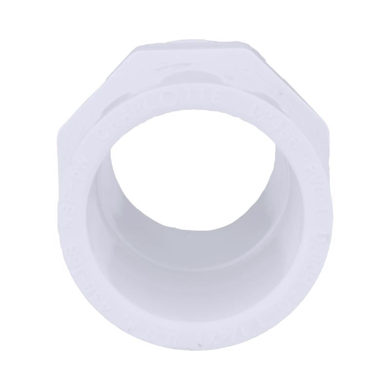 Charlotte Pipe Schedule 40 1-1/4 in. MPT X 1 in. D Slip PVC Pipe Adapter 1 pk
