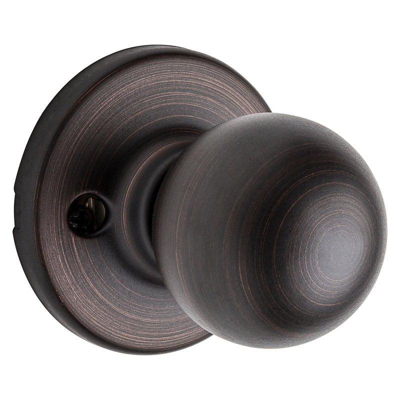 Kwikset 488P 11P V1 Dummy Knob, Polo Design, Venetian Bronze, Residential, 1-3/4 to 1-3/8 in Thick Door, Zinc