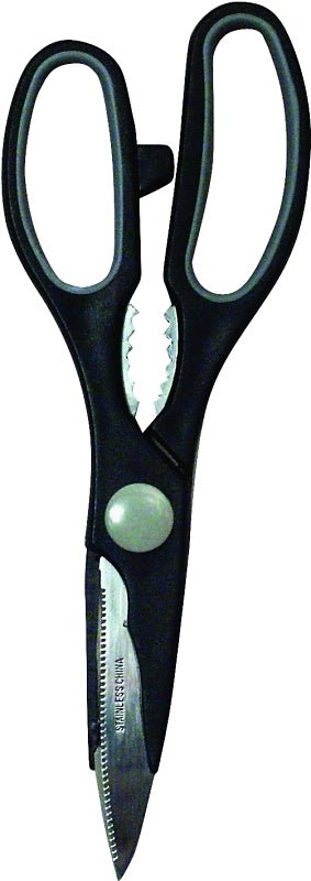 Chef Craft 21000 Kitchen Shears, Stainless Steel Blade, Plastic Handle, 8 in OAL, Sharp Blade, Dishwasher Safe: Yes