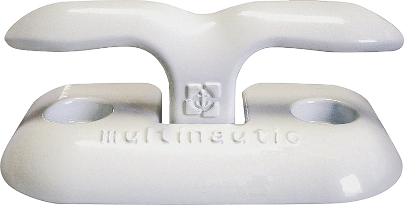 Multinautic 15112 Flip-Up Cleat, 6 in, Bolt Mounting, Cast Aluminum, White, Powder-Coated