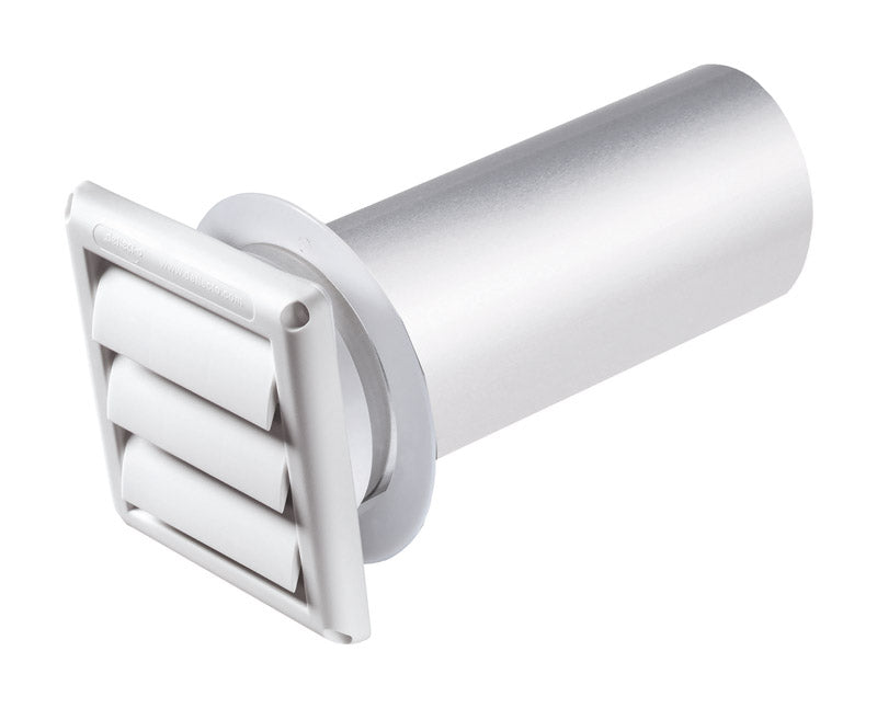Deflect-O Supurr-Vent 11 in. L X 4 in. D White Aluminum/Plastic Dryer Vent Kit, Pack of 6