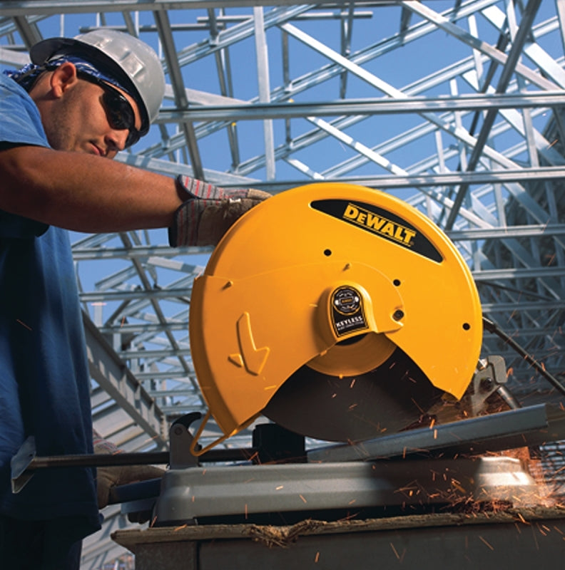 DEWALT D28715 Chop Saw, 120 V, 15 A, 2200 W, 14 in Dia Blade, 4-1/2 x 6-1/2 in Rectangular, 5 in Round Cutting Capacity