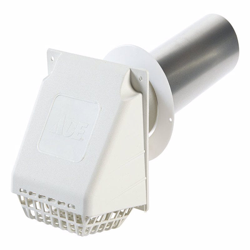 Ace 3 in. W X 6 in. L White Plastic Bathroom Vent, Pack of 6