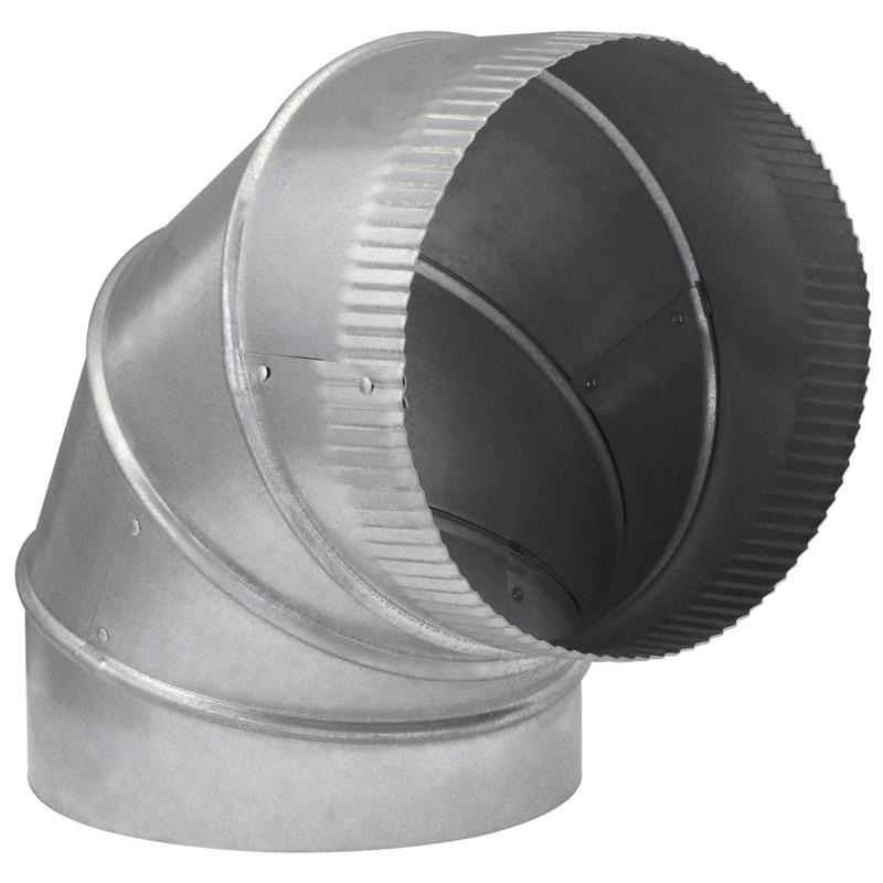 Imperial 8 in. D X 8 in. D Adjustable 90 deg Galvanized Steel Furnace Pipe Elbow, Pack of 4