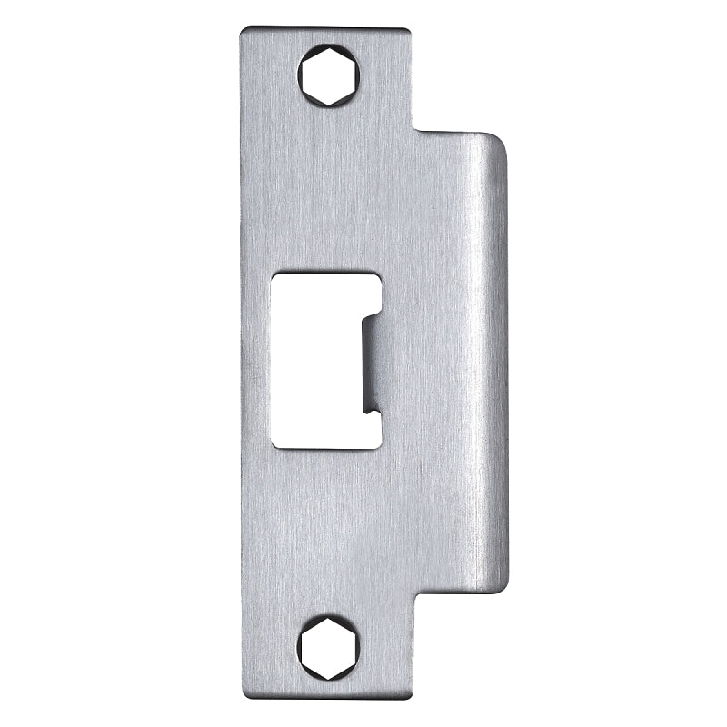 Tell Manufacturing CL100218 Door Strike Plate, 4-7/8 in L, 1-1/4 in W, Steel, Satin