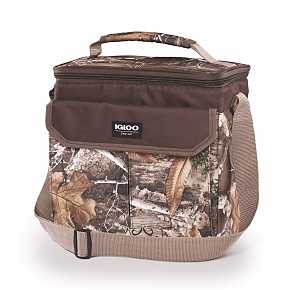 Igloo Realtree Series 64351 Cooler Bag, 9.64 in L, 9.64 in W, 12 oz, 18 Cans Capacity, Fabric, Camouflage