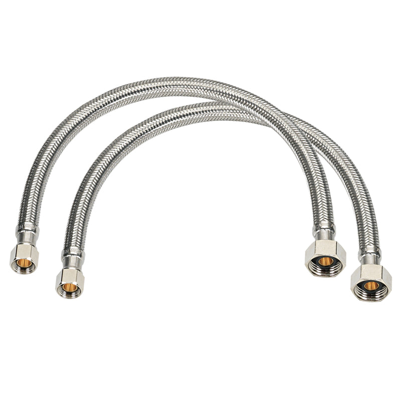 Homewerks 1/2 in. FIP X 1/2 in. D FIP 16 in. Braided Stainless Steel Supply Line