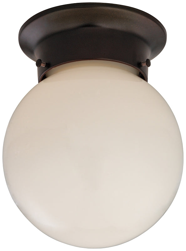 Boston Harbor F301-3375-ORB Single Light Ceiling Fixture, 120 V, 60 W, 1-Lamp, A19 or CFL Lamp, Bronze Fixture