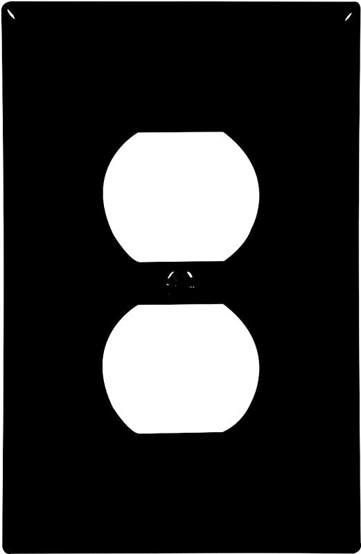Eaton Wiring Devices PJ8BK Wallplate, 4.87 in L, 3.12 in W, Midway, 1-Gang, Polycarbonate, Black, High-Gloss