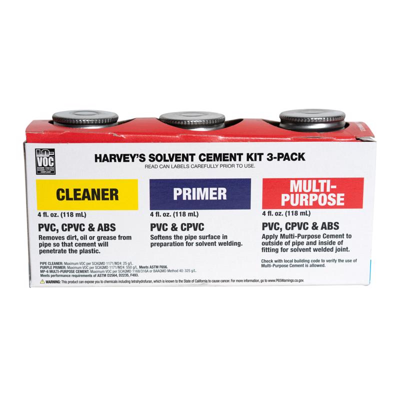 Harvey's Oatey Clear Solvent Kit For CPVC/PVC 4 oz