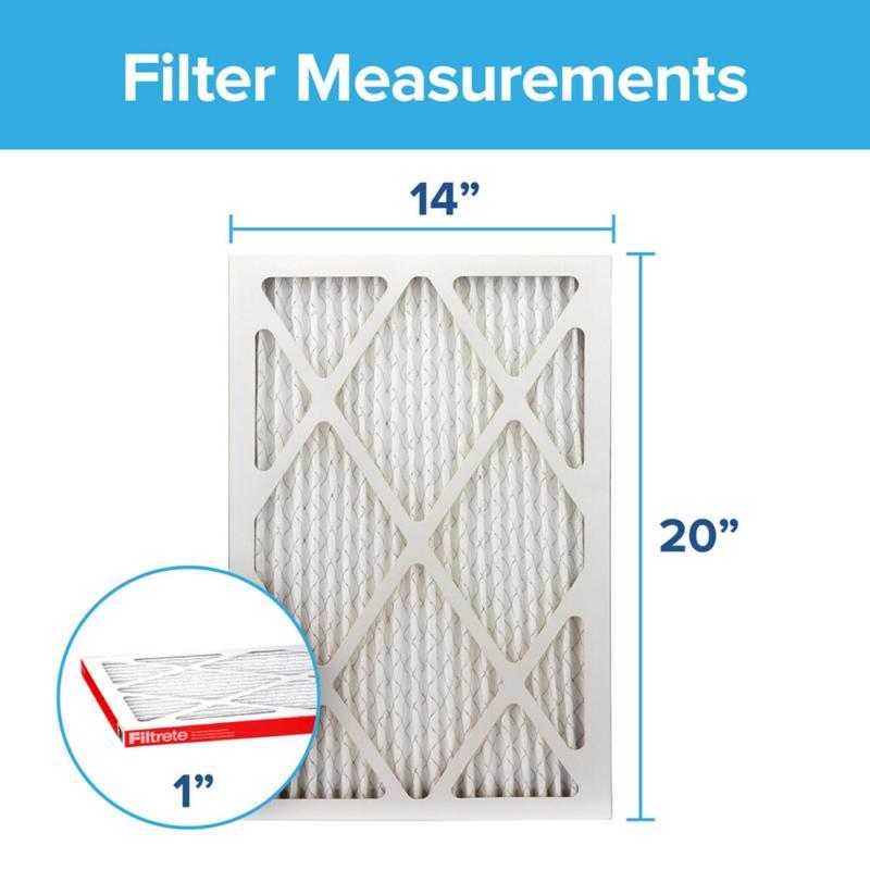 Filtrete 14 in. W X 20 in. H X 1 in. 1000 MPR Pleated Allergen Air Filter 1 pk, Pack of 4