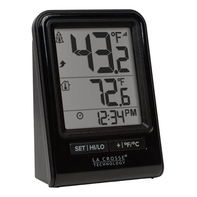 La Crosse 308-1409BNH-CBP Wireless Thermometer, Battery, Digital, 32 to 122 deg F, Digital Display, Black, Pack of 6