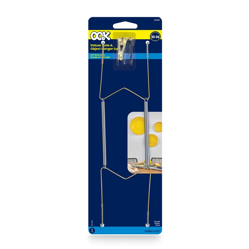 Hillman 50472 Plate Hanger, 1-Compartment, Steel, 30 lb, For: 10 to 14 in Plates
