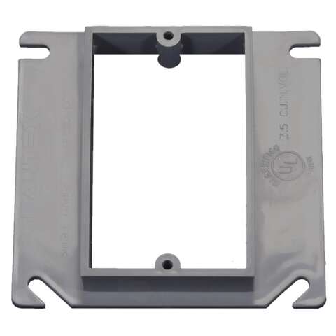 Cantex EZ Box Rectangle PVC 1 gang 4 in. H X 4 in. W Mud Ring