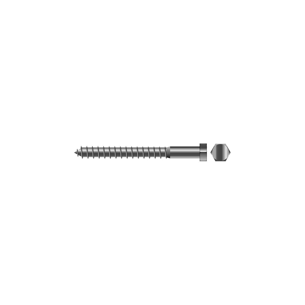 Lag Screw, 1/4 x 1"
