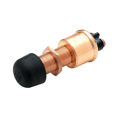 Seachoice 2 Position Push Button Switch With Brass Body, Off/Mom. On