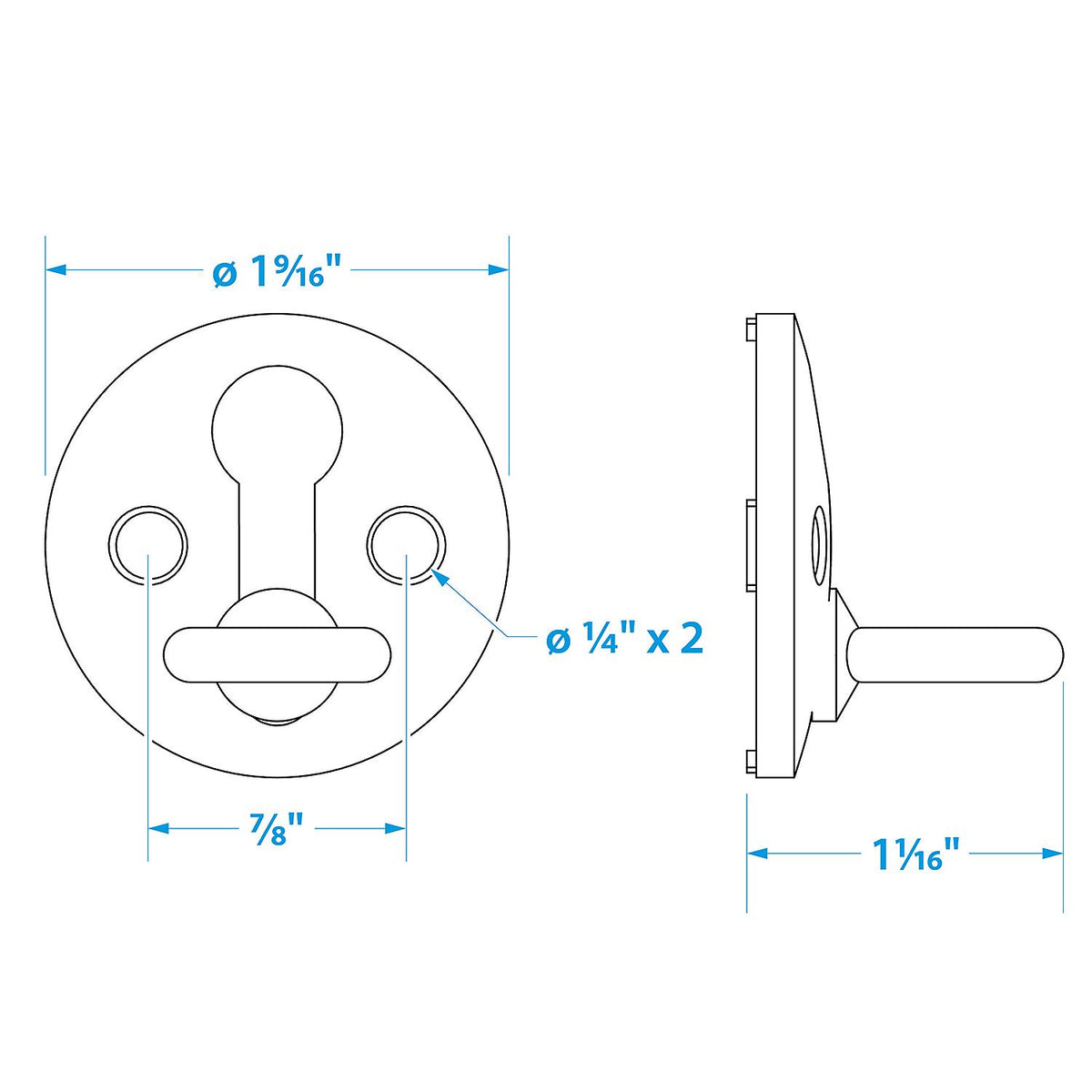 Seachoice 30121 Stainless Steel Fender Locks (2 Per Pack)