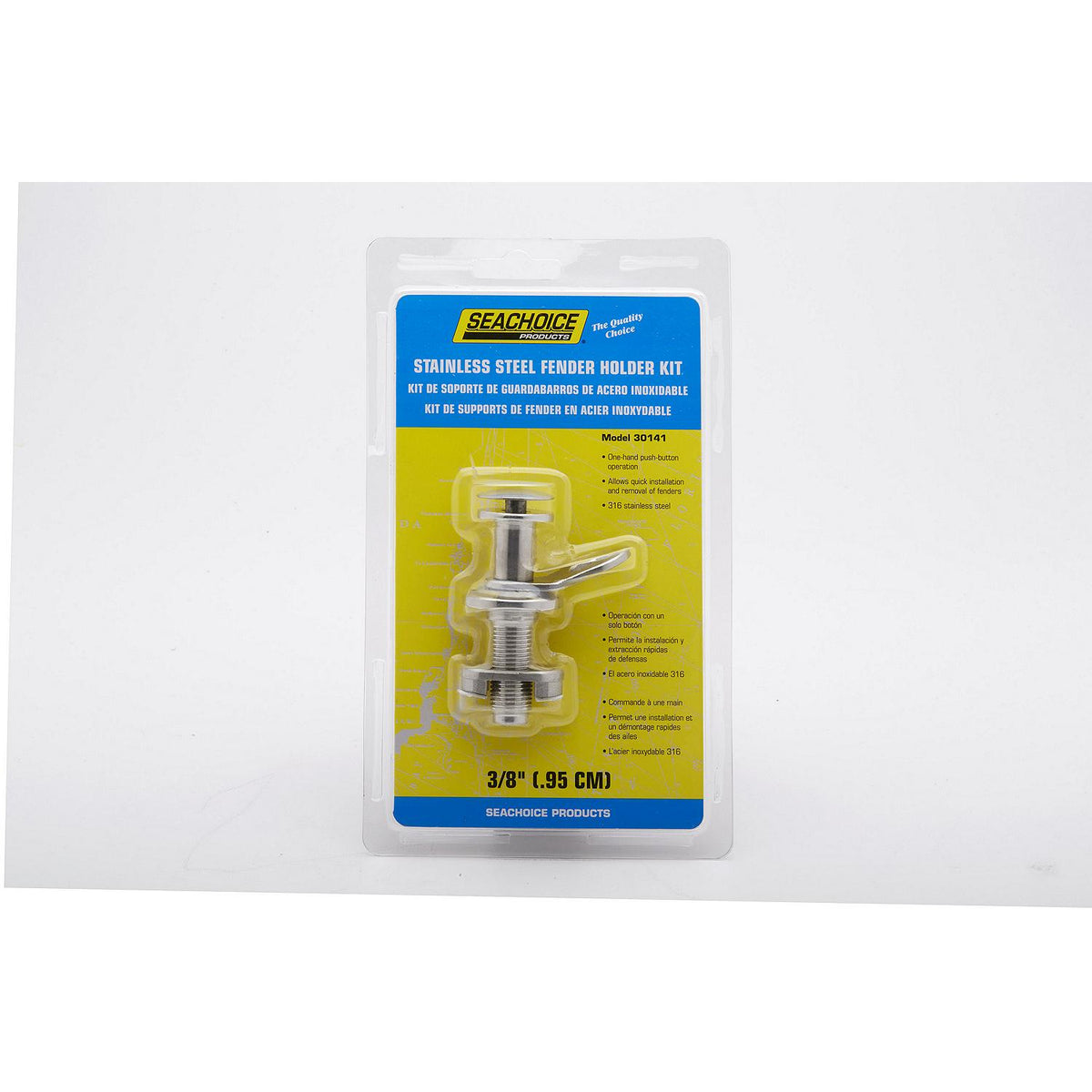 Seachoice 30141, Stainless Steel Fender Holder Kit, 3/8″