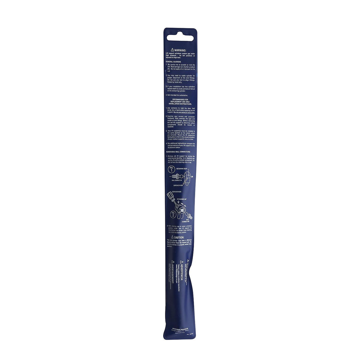 Seachoice 35141, Black Gas Spring Compressed: 8.1", Extended 12"