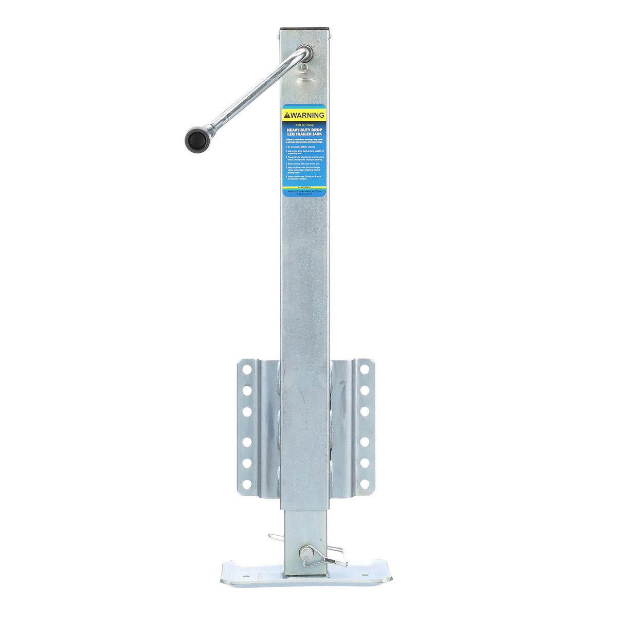 Seachoice 52051 Heavy-Duty Drop Leg Trailer Jack, Foot Plate Base, 2,500 lbs. Max Load