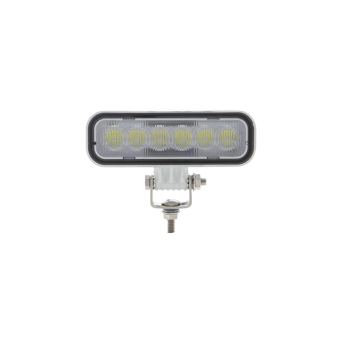 Seachoice 53008 LED Flood Beam Rectangular Work Light, 12/24V, White Housing, 6 LEDs
