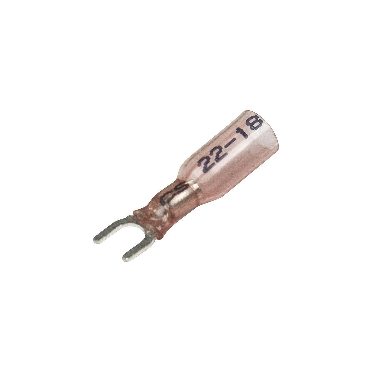 Seachoice 64034 3-To-1 Heat Shrink Spade Terminal - 22-18 Ga., #10 Stud, 25/Bag