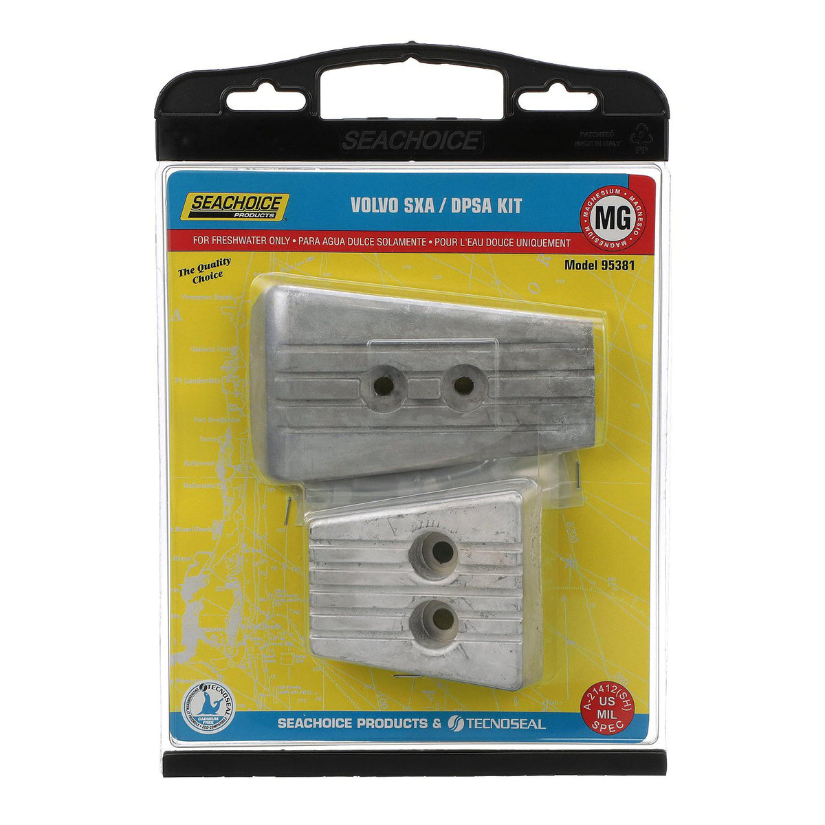 Seachoice Volvo Anode Kit, Magnesium, Fits SXA/DPSA