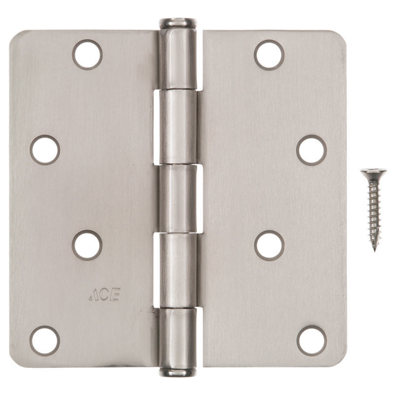 Ace 4 in. L Satin Nickel Residential Door Hinge 1 pk