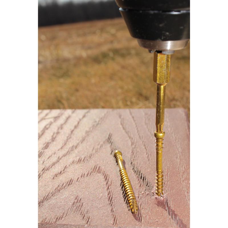 GRK Fasteners No. 8 in. X 2 in. L Star Trim Head W-Cut Trim Screws