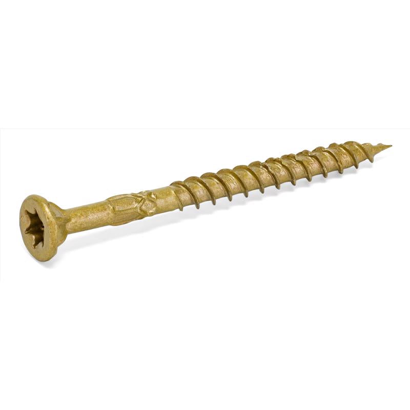 HILLMAN Power Pro No. 8 Ga. X 2 in. L Bronze Star Flat Head Exterior Deck Screws 50 pk