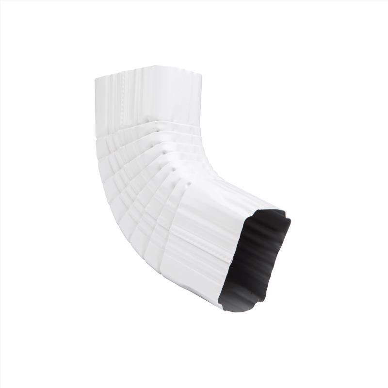 Amerimax 3 in. H X 4 in. W X 12 in. L White Aluminum B Gutter Elbow