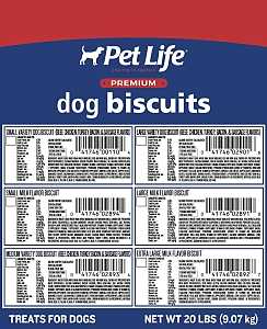 Pet Life 2896 Dog Biscuit, Peanut Butter Flavor, 20 lb