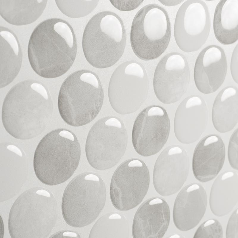Smart Tiles 8.95 in. W X 8.97 in. L Gray Glazed Vinyl Adhesive Wall Tile 4 pc, Pack of 6