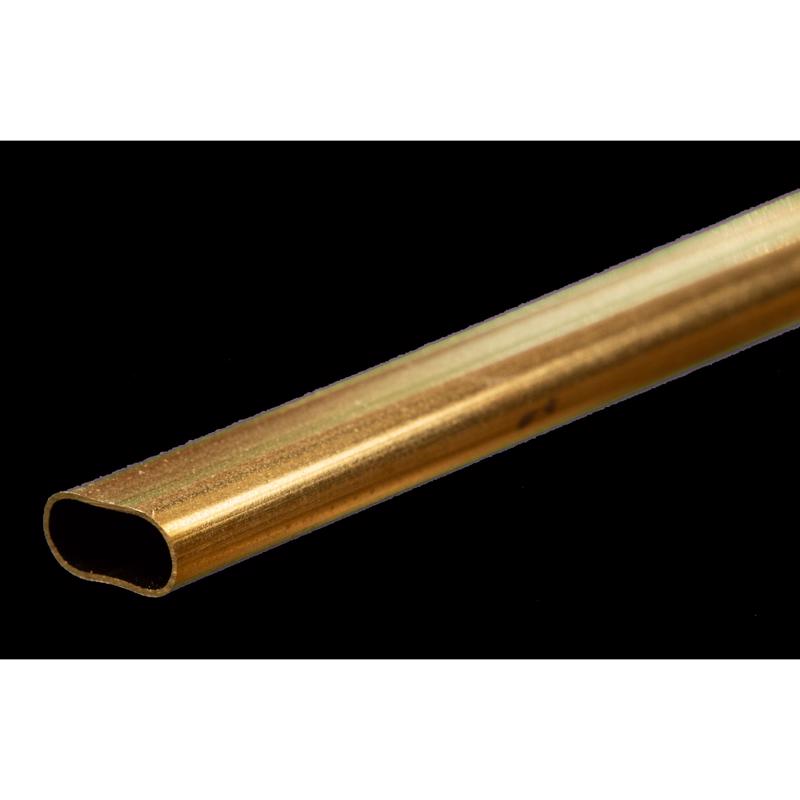 K&S 0.430 in. W X 12 in. L Oval Brass Tube 1 pk