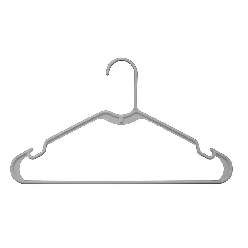 Whitmor Plastic Gray Hanger 10 pk