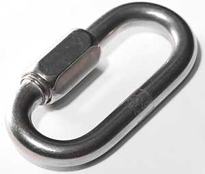 Baron 7350T-1/4 Quick Link, 19/32 in Opening, 2-1/4 in L x 1/4 in THK Dimensions, 660 lb Working Load, Steel, Zinc, Pack of 10
