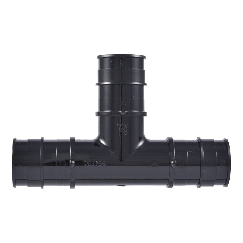 SharkBite UA374A5 Expansion Reducing Tee, 1 in, Barb, Polysulfone, Black, 160 psi Pressure
