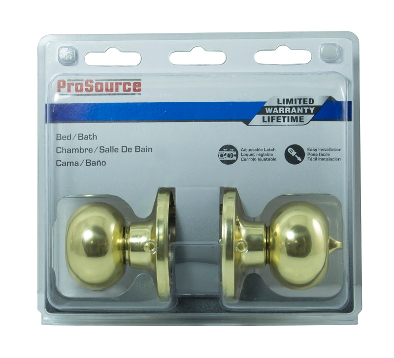 ProSource T9710BRA4V Privacy Lockset, Ball Design, Brass