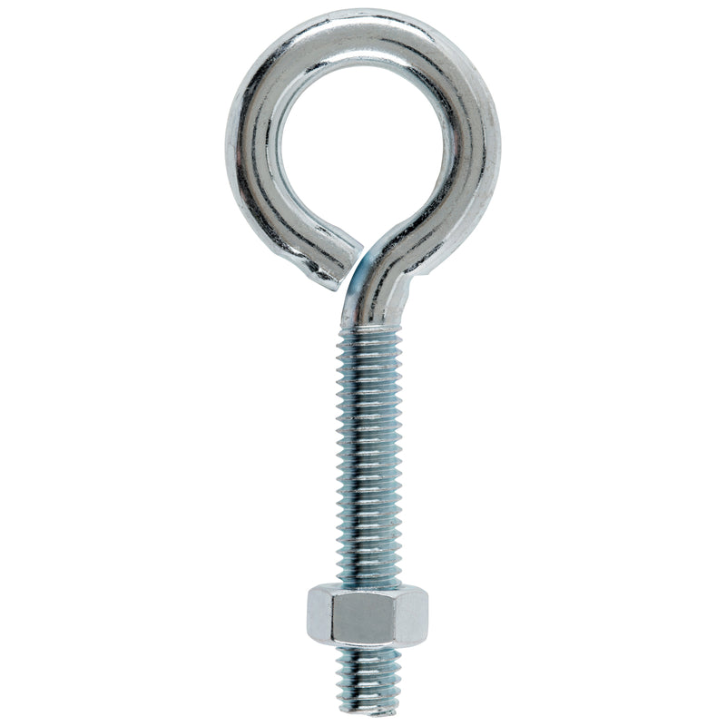 Hampton 5/16 in. X 3-1/4 in. L Zinc-Plated Steel Eyebolt Nut Included, Pack of 10