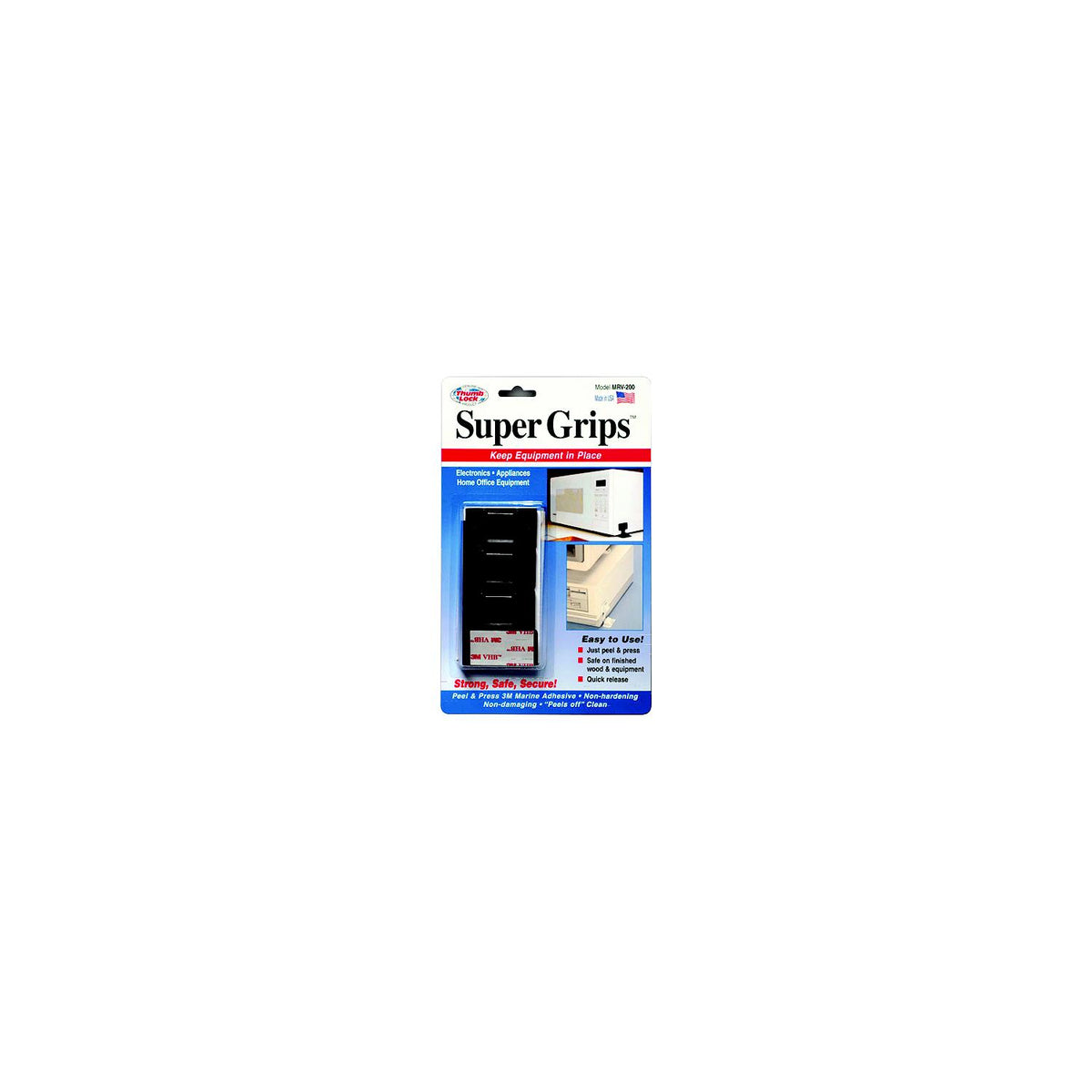 Thumb Lock TV Super Grips, Black, pr.