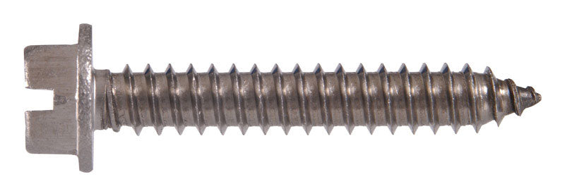 HILLMAN No. 12 X 1-1/2 in. L Slotted Hex Washer Head Sheet Metal Screws 100 pk