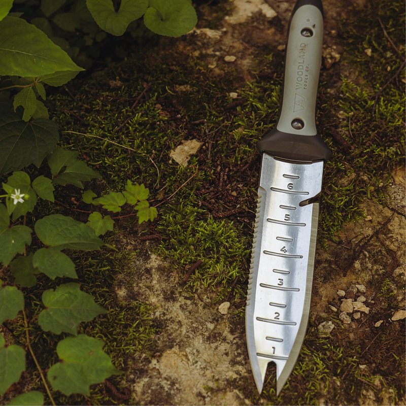 Woodland Tools Co 30-9010-100 Hori Hori Knife, 15 in OAL, Stainless Steel Blade, Serrated Edge Blade, Metal Handle