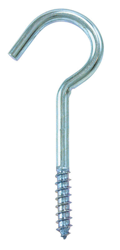 Hampton Small Zinc-Plated Silver Steel 3.88 in. L Ceiling Hook 80 lb 1 pk, Pack of 20