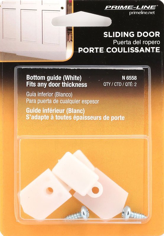 Prime-Line N 6558 Closet Door Bottom Guide, Plastic