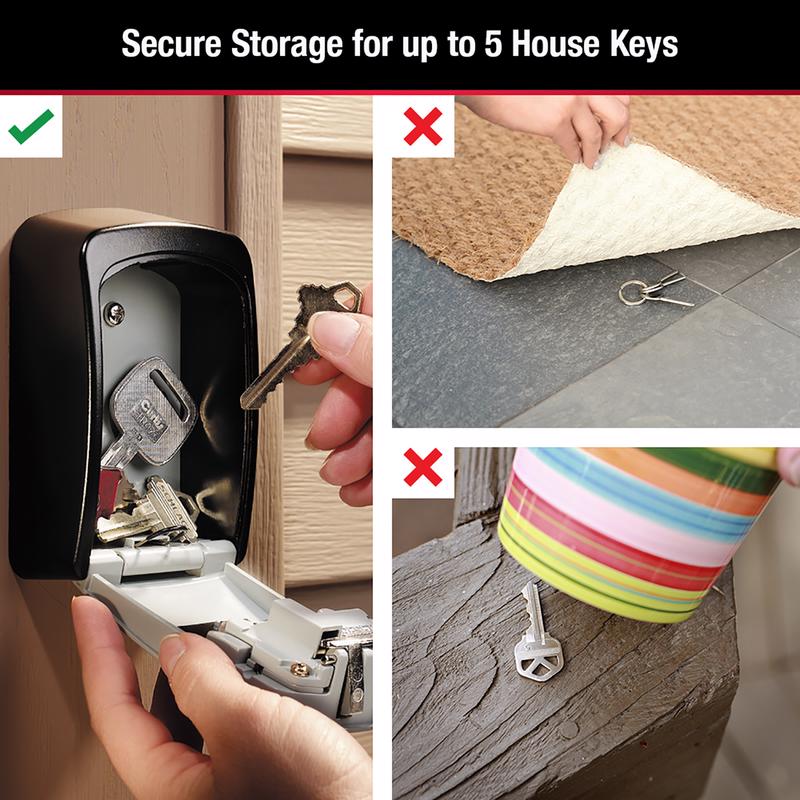 Master Lock 5-7/32 in. H X 1-11/16 in. W X 3-1/4 in. L Steel 4-Digit Combination Lock Box