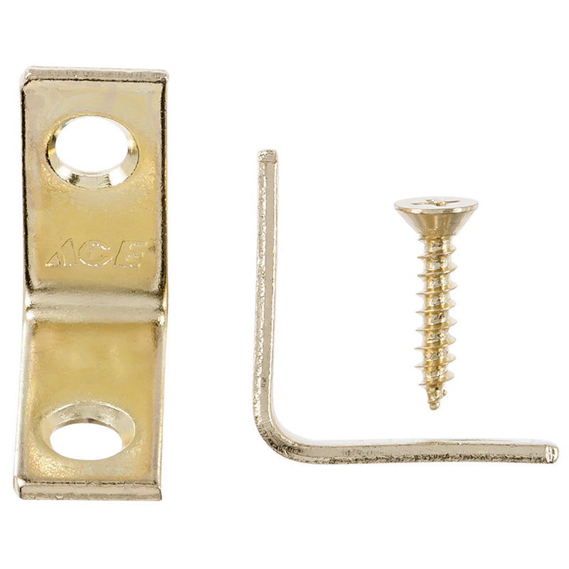 Ace 1 in. H X 2.75 in. W X 1 in. D Brass Inside L Corner Brace, Pack of 5