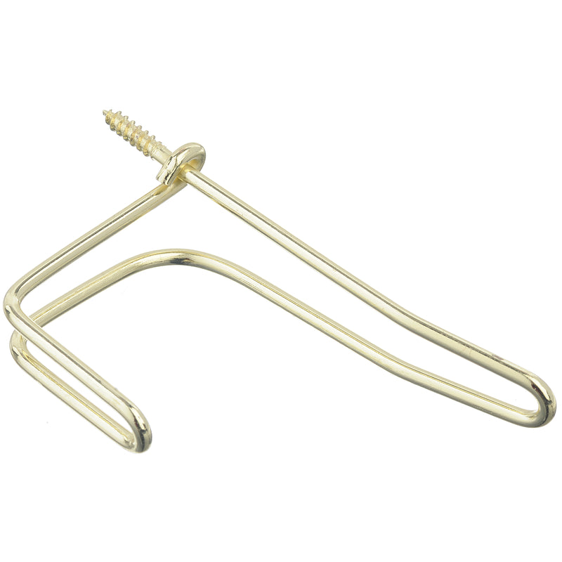 Ace 3-1/4 in. L Bright Brass Gold Brass Medium Coat and Hat Garment Hook 35 lb. per Hook lb. cap. 2, Pack of 5