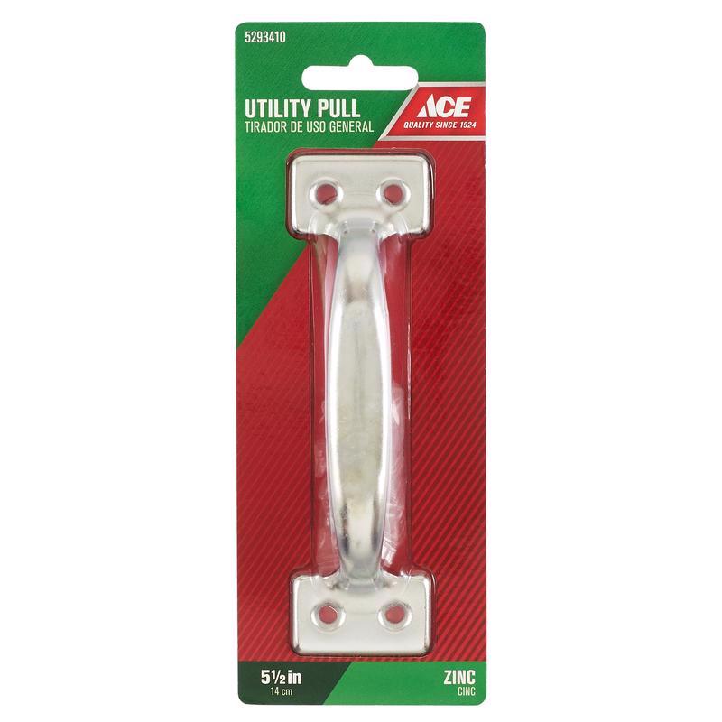 Ace 5.5 in. L Zinc-Plated Silver Steel Utility Pull, Pack of 5
